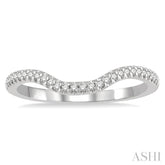 1/10 ctw Round Cut Diamond Wedding Band in 14K White Gold